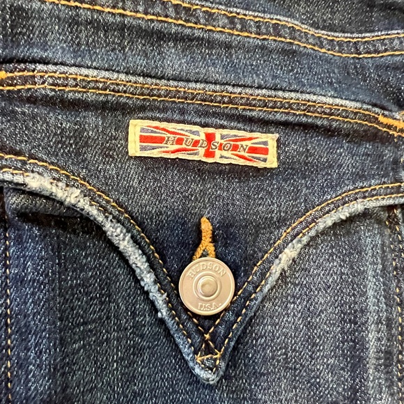 Hudson Dark Blue Denim Shorts 27 Mid Thigh Short - Picture 4 of 7